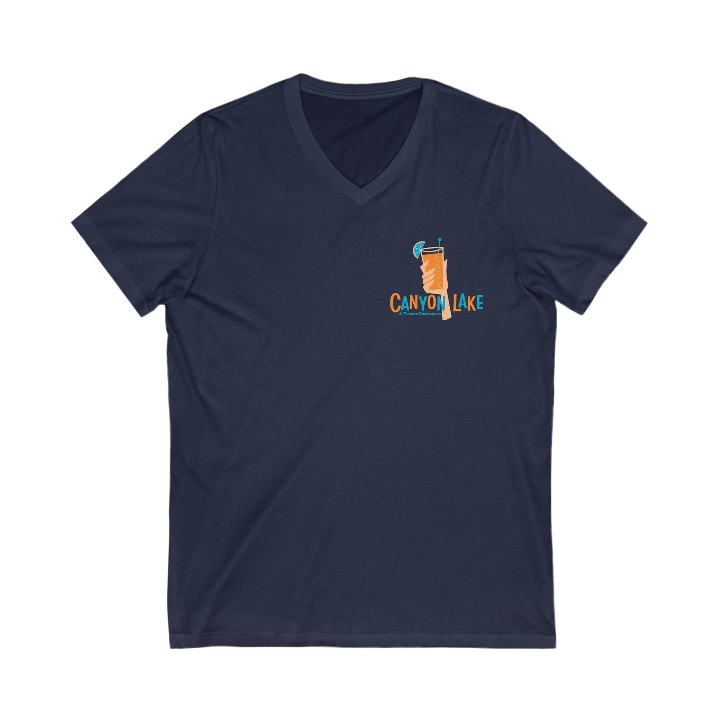 Sunset Lounge & Terrace | Unisex Jersey Short Sleeve V-Neck Tee