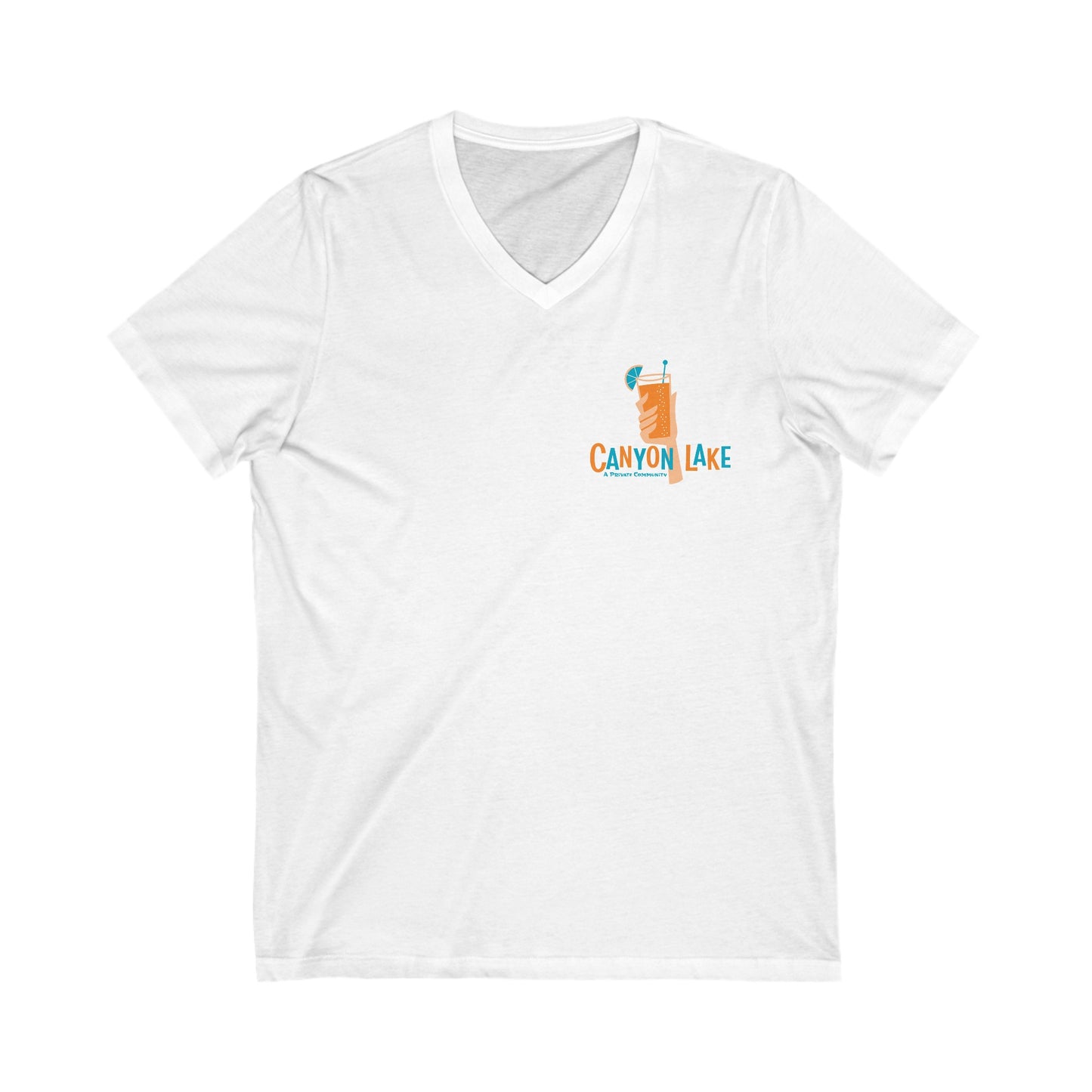 Sunset Lounge & Terrace | Unisex Jersey Short Sleeve V-Neck Tee