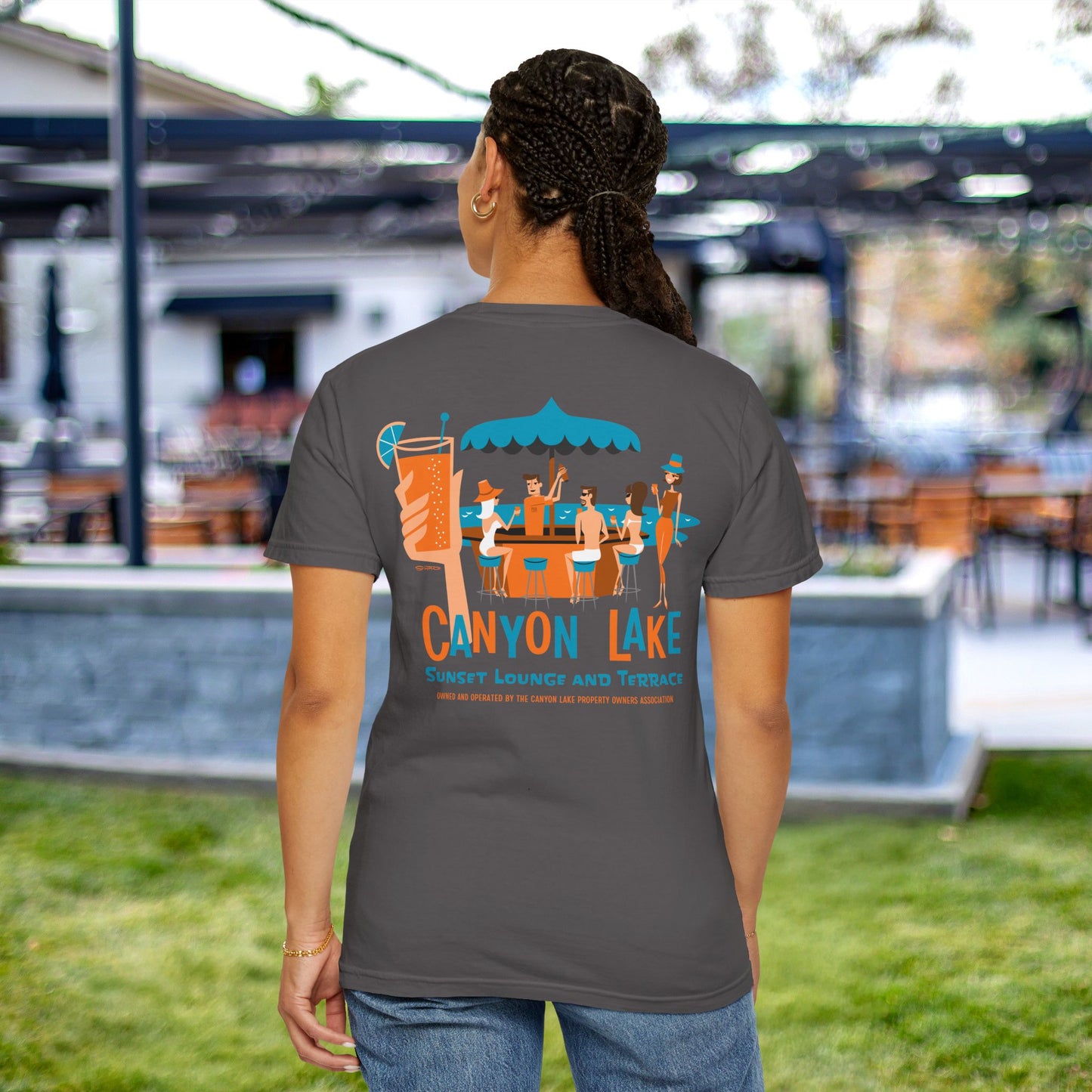 Sunset Lounge and Terrance | Unisex Garment-Dyed T-Shirt