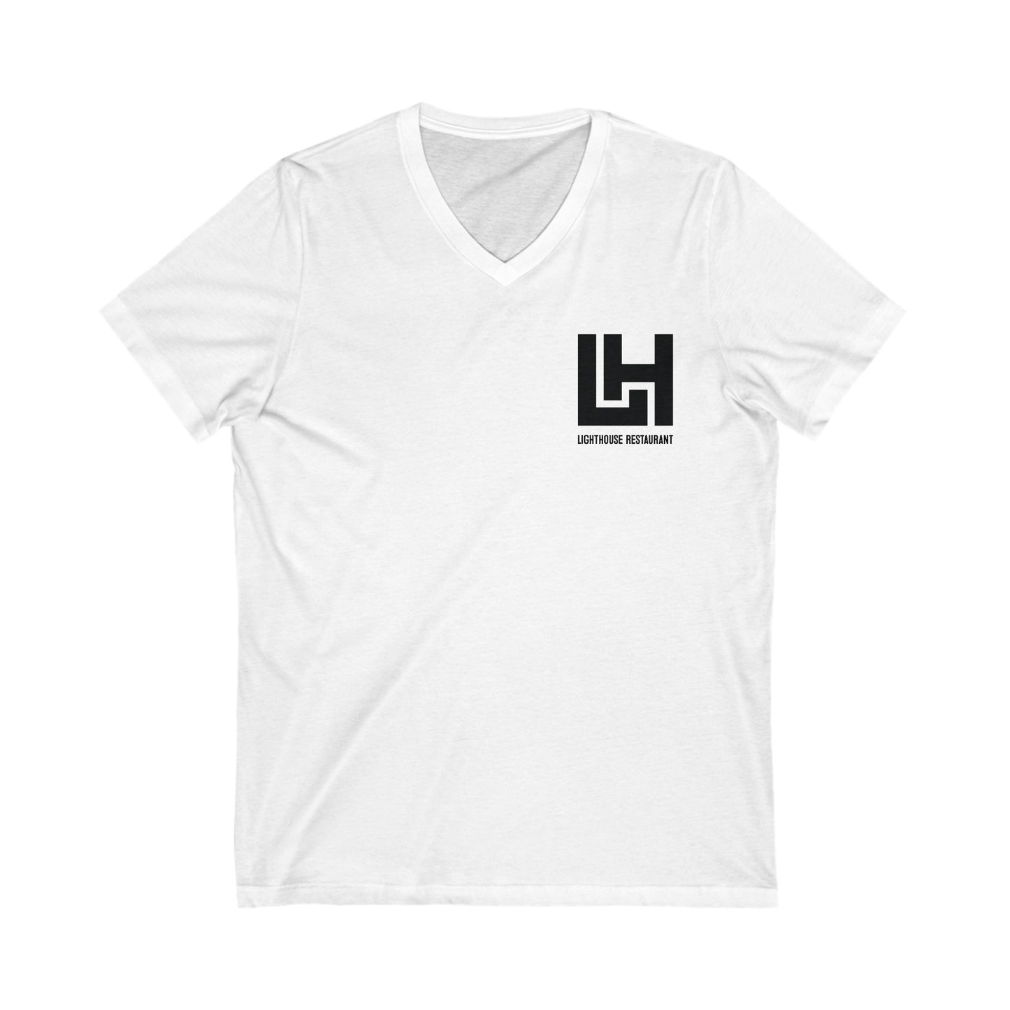 Lighthouse Restaurant | Unisex Jersey Short Sleeve V-Neck Tee