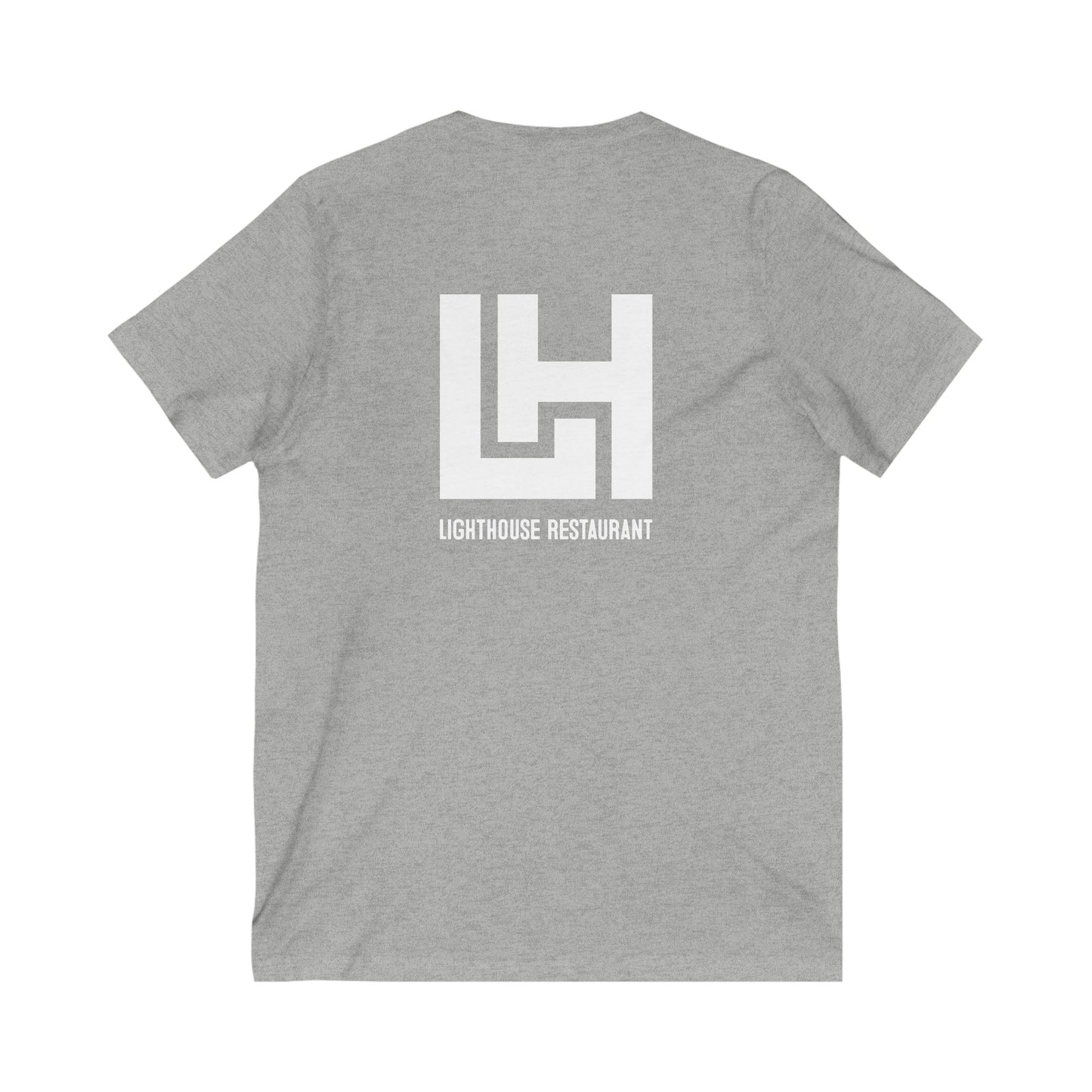 Lighthouse Restaurant | Unisex Jersey Short Sleeve V-Neck Tee