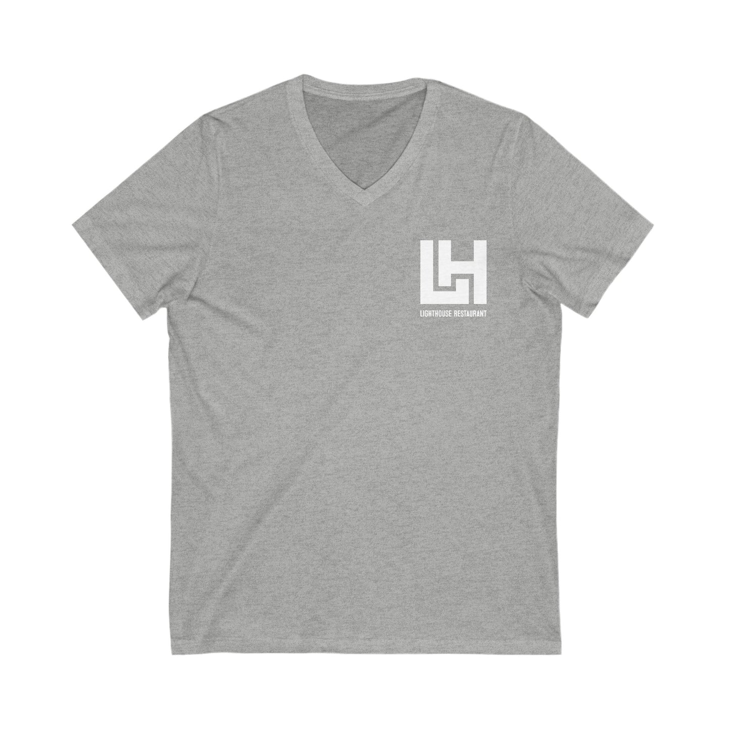Lighthouse Restaurant | Unisex Jersey Short Sleeve V-Neck Tee