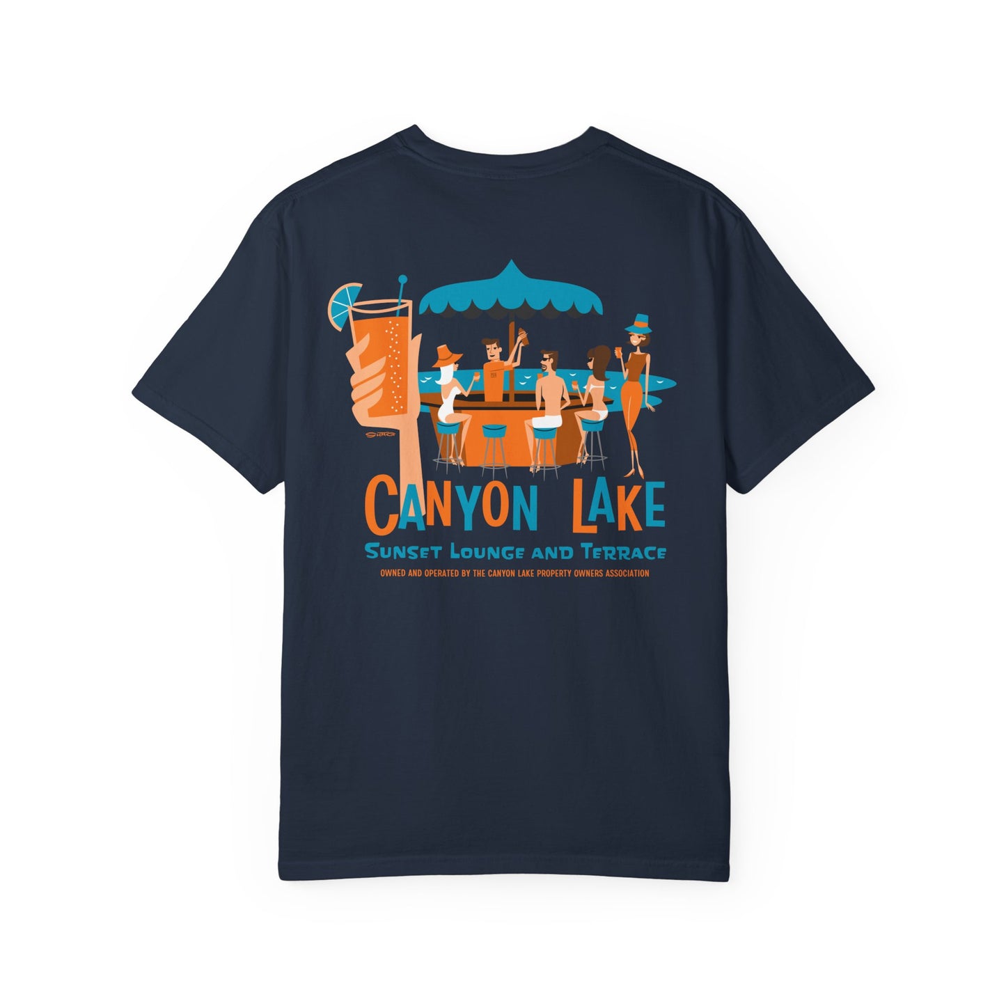 Sunset Lounge and Terrance | Unisex Garment-Dyed T-Shirt