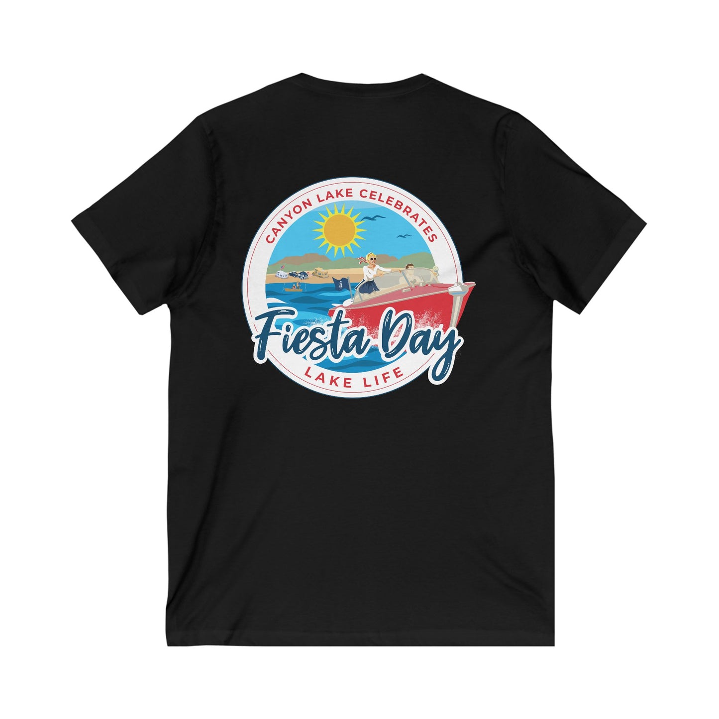 Fiesta Day Unisex Jersey Short Sleeve V-Neck Tee
