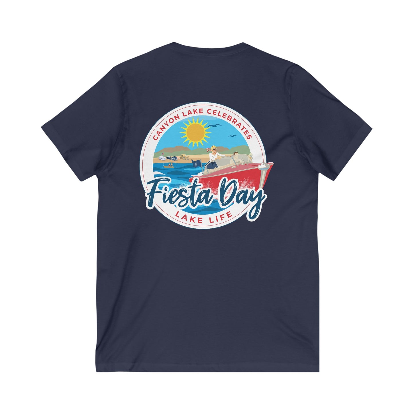 Fiesta Day Unisex Jersey Short Sleeve V-Neck Tee
