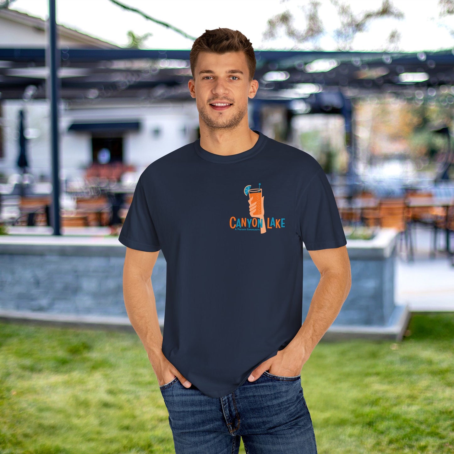 Sunset Lounge and Terrance | Unisex Garment-Dyed T-Shirt