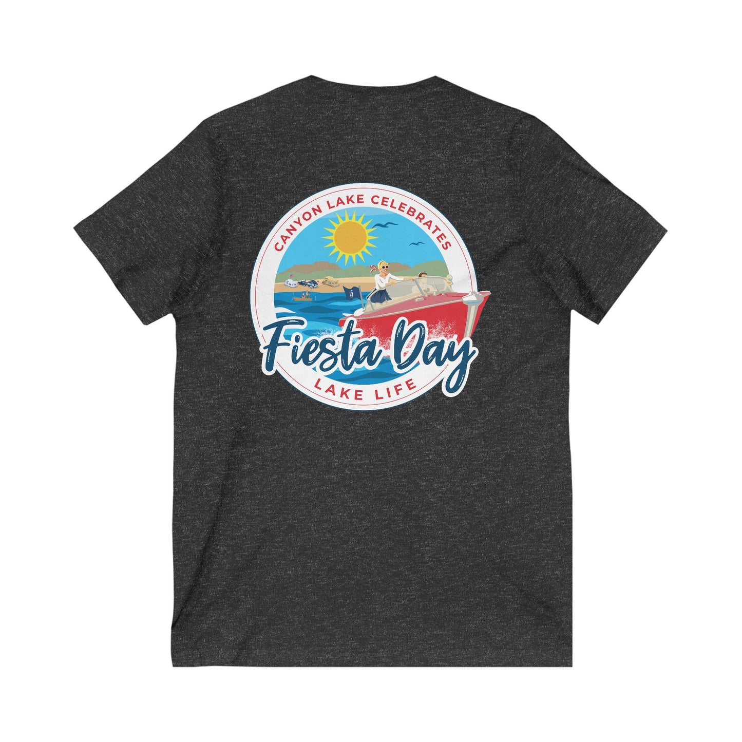 Fiesta Day Unisex Jersey Short Sleeve V-Neck Tee