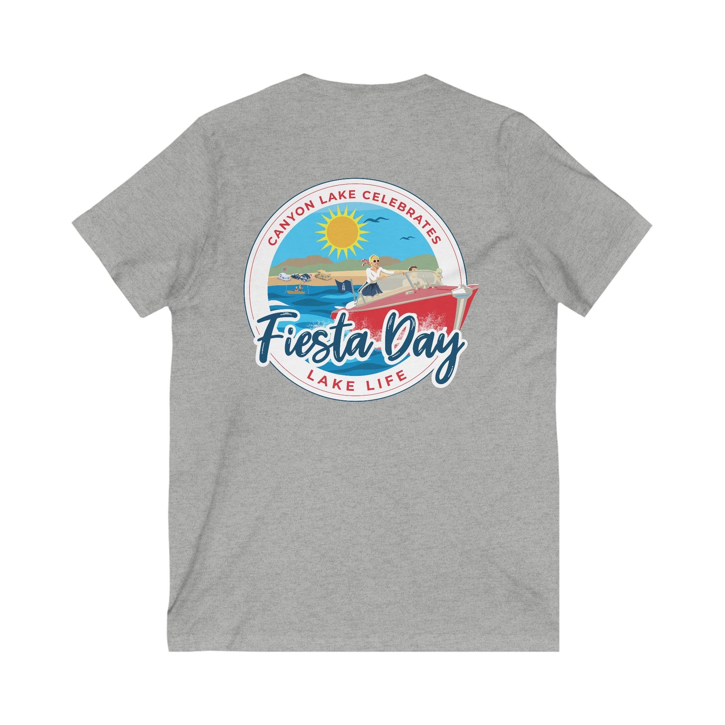 Fiesta Day Unisex Jersey Short Sleeve V-Neck Tee