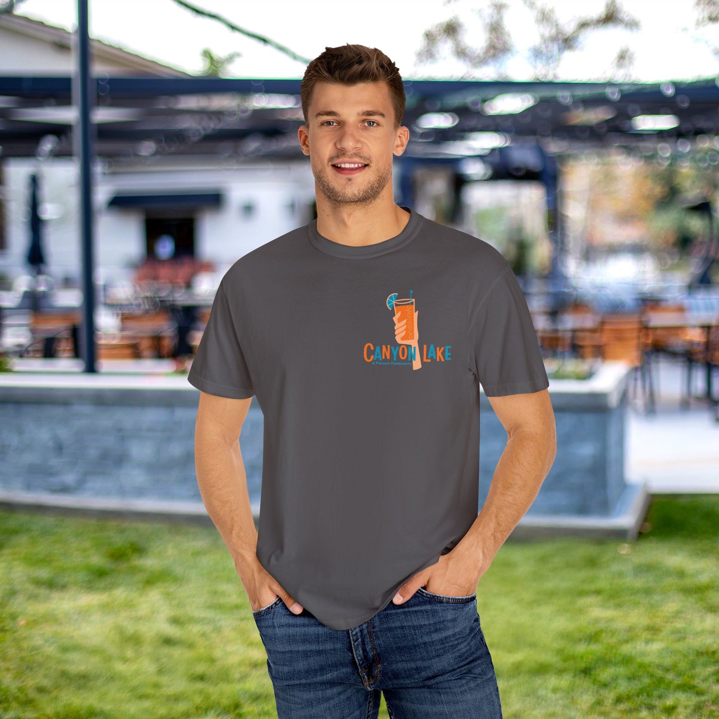 Sunset Lounge and Terrance | Unisex Garment-Dyed T-Shirt