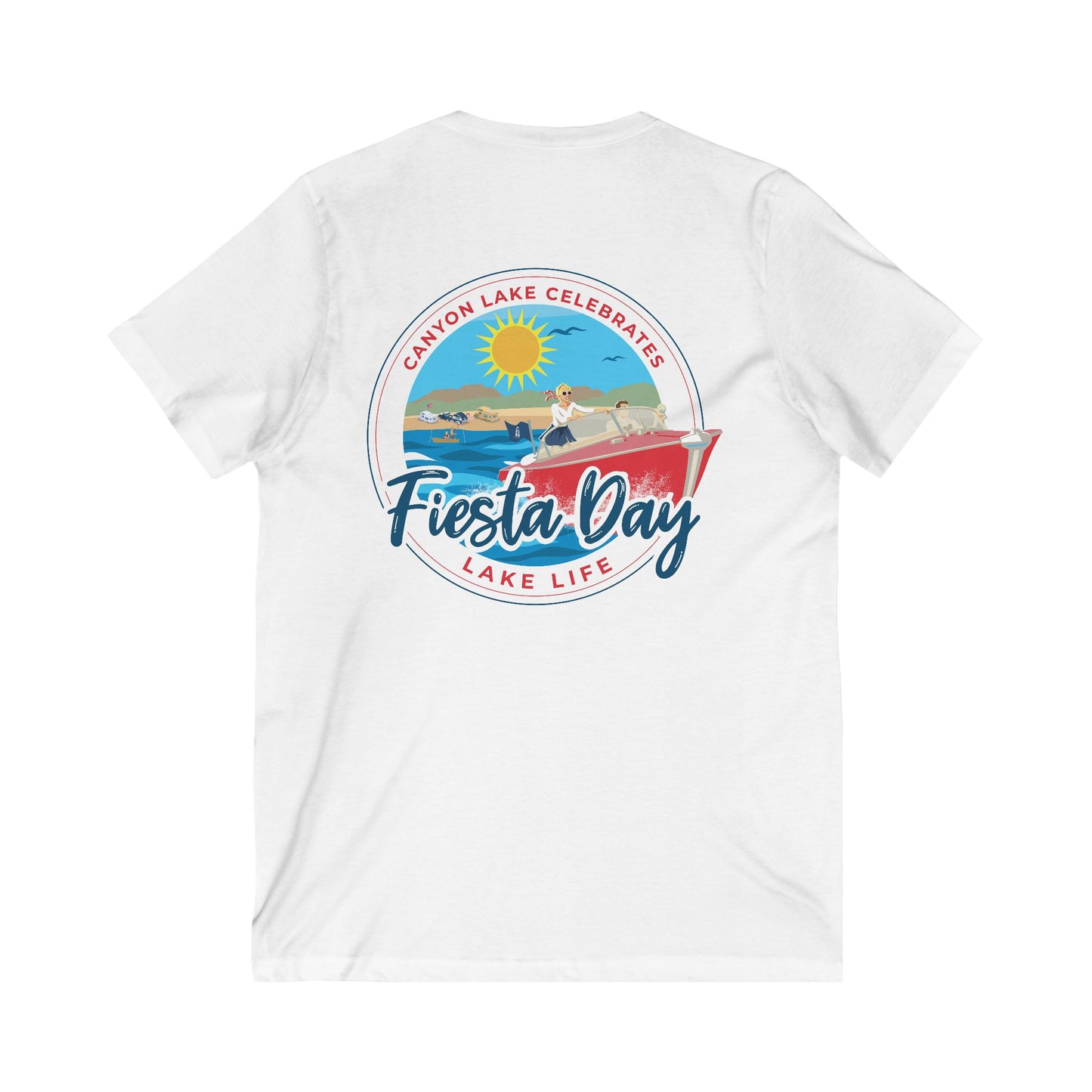 Fiesta Day Unisex Jersey Short Sleeve V-Neck Tee