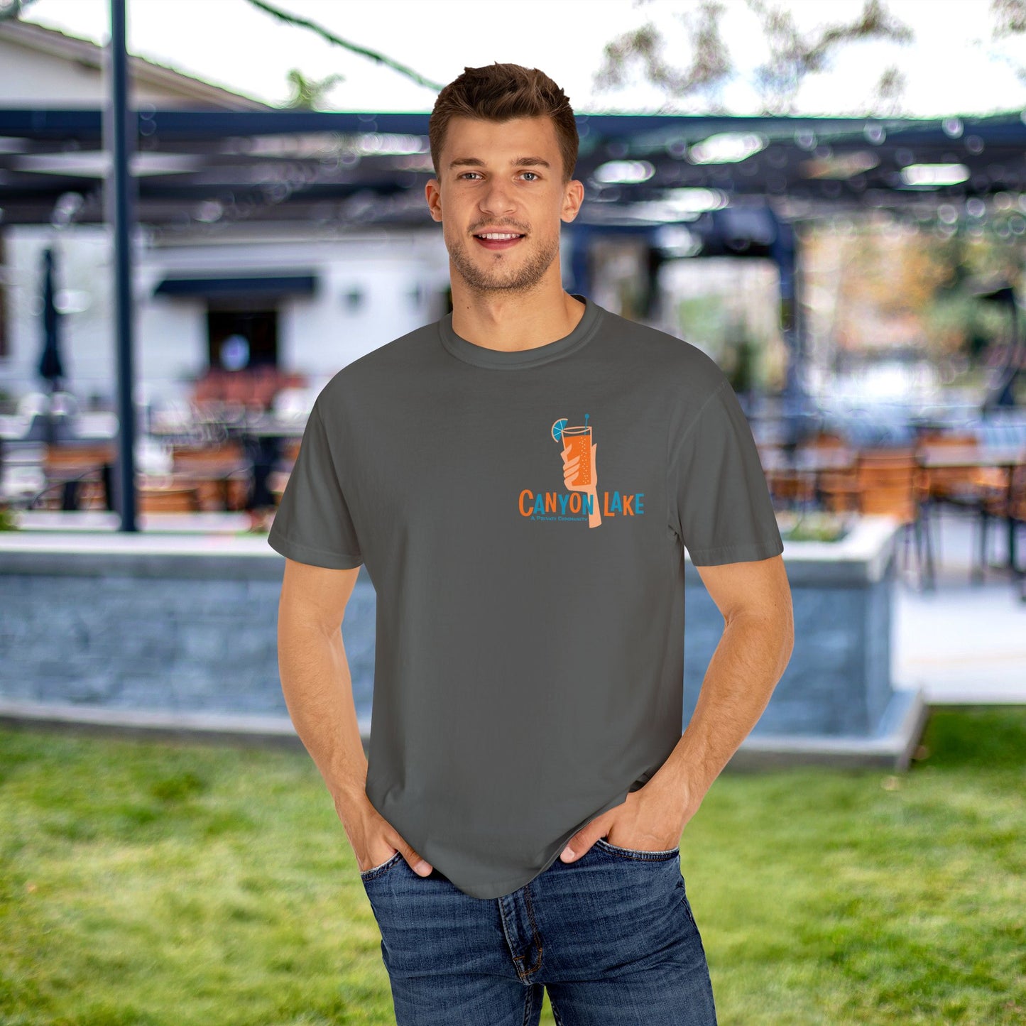 Sunset Lounge and Terrance | Unisex Garment-Dyed T-Shirt